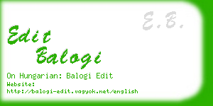 edit balogi business card